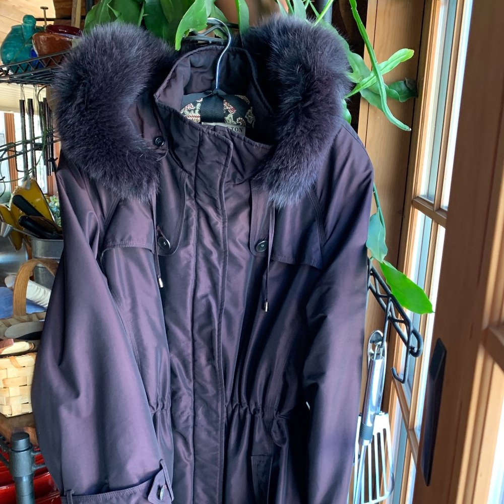 Pendleton Warm Puff Winter Jacket with Real Fox Fur Collar